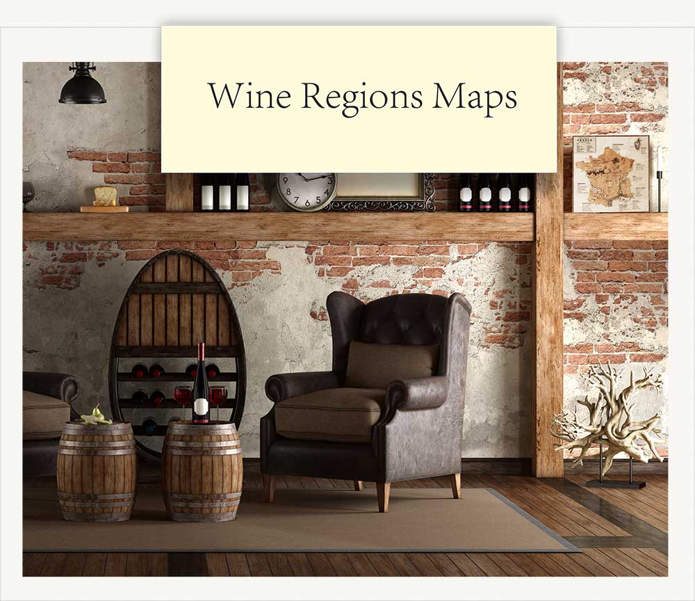 wall art decoration wine maps