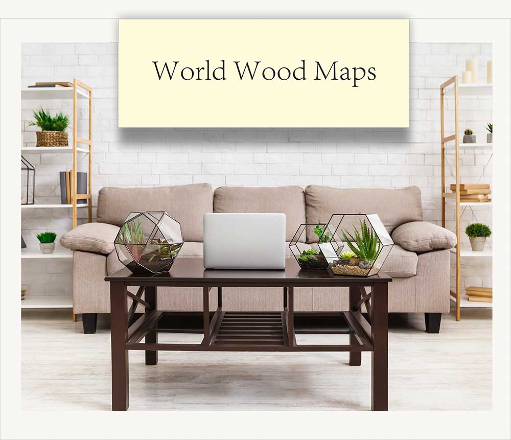wall art wooden maps 3d